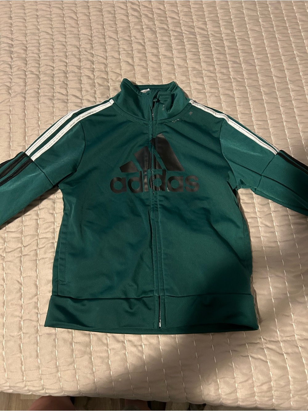 adidas baby boy Teal Green Lightweight Track Jacket with Logo
